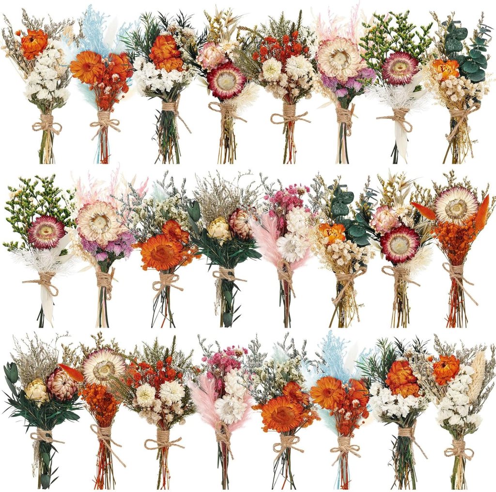24 Pcs Dried Flower Bouquet